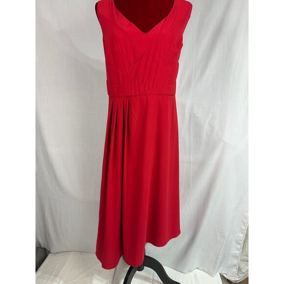 Lane Bryant Red Sleeveless Dress sz 20 lined, sexy, swingy, flattering - Picture 6 of 13